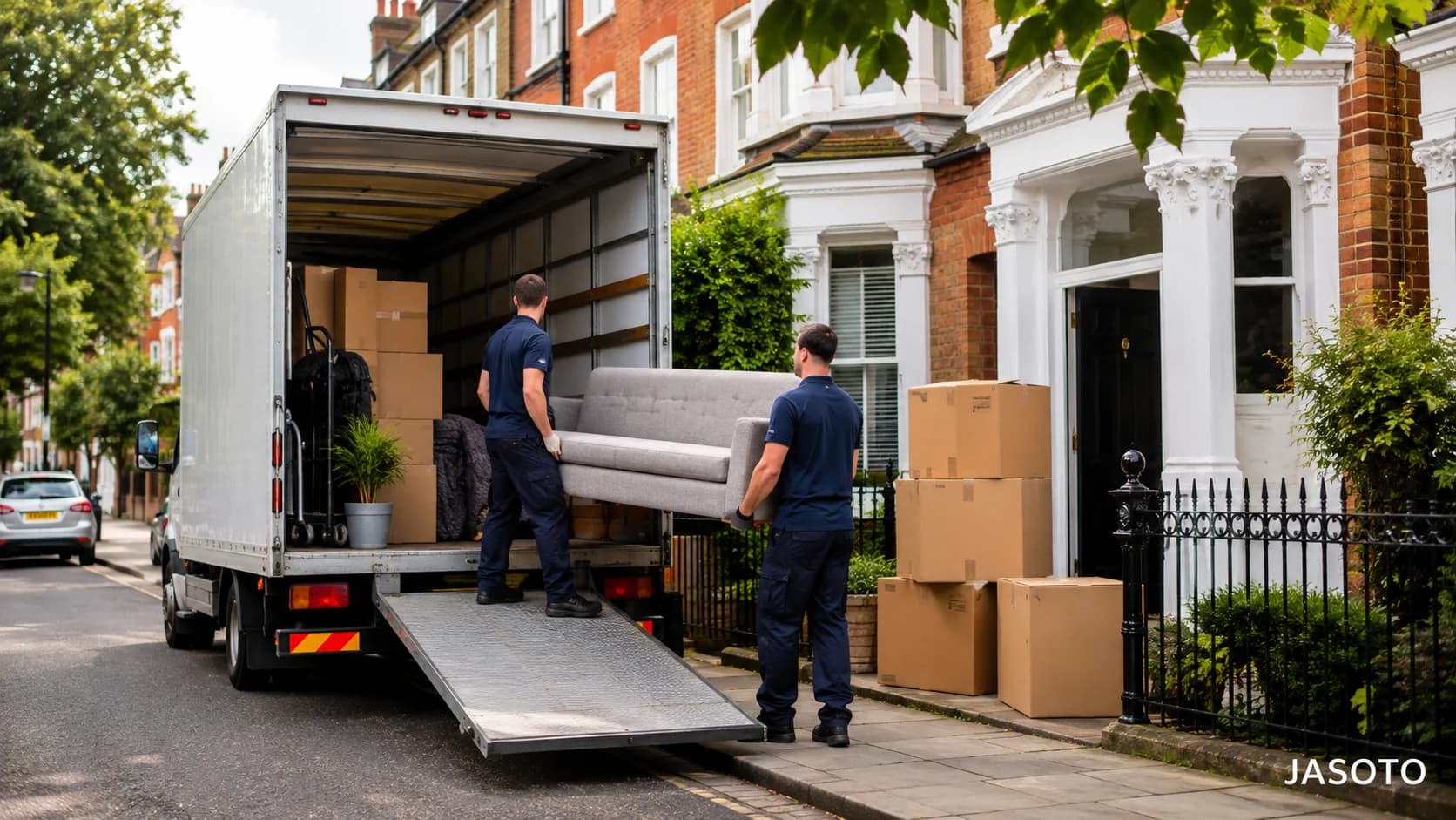 Professional removal company moving household furniture in the UK